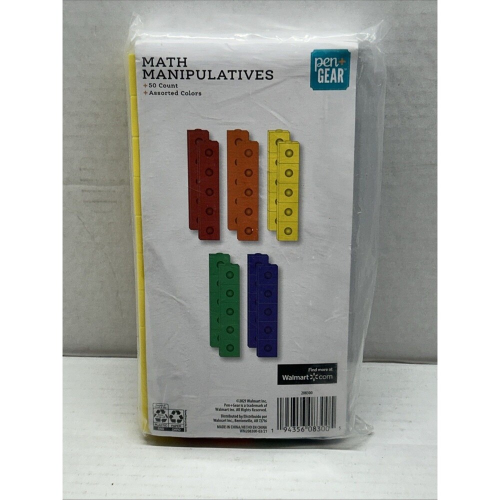 Math Manipulatives Pen Gear (NEW) 50 Pc Assorted Colors